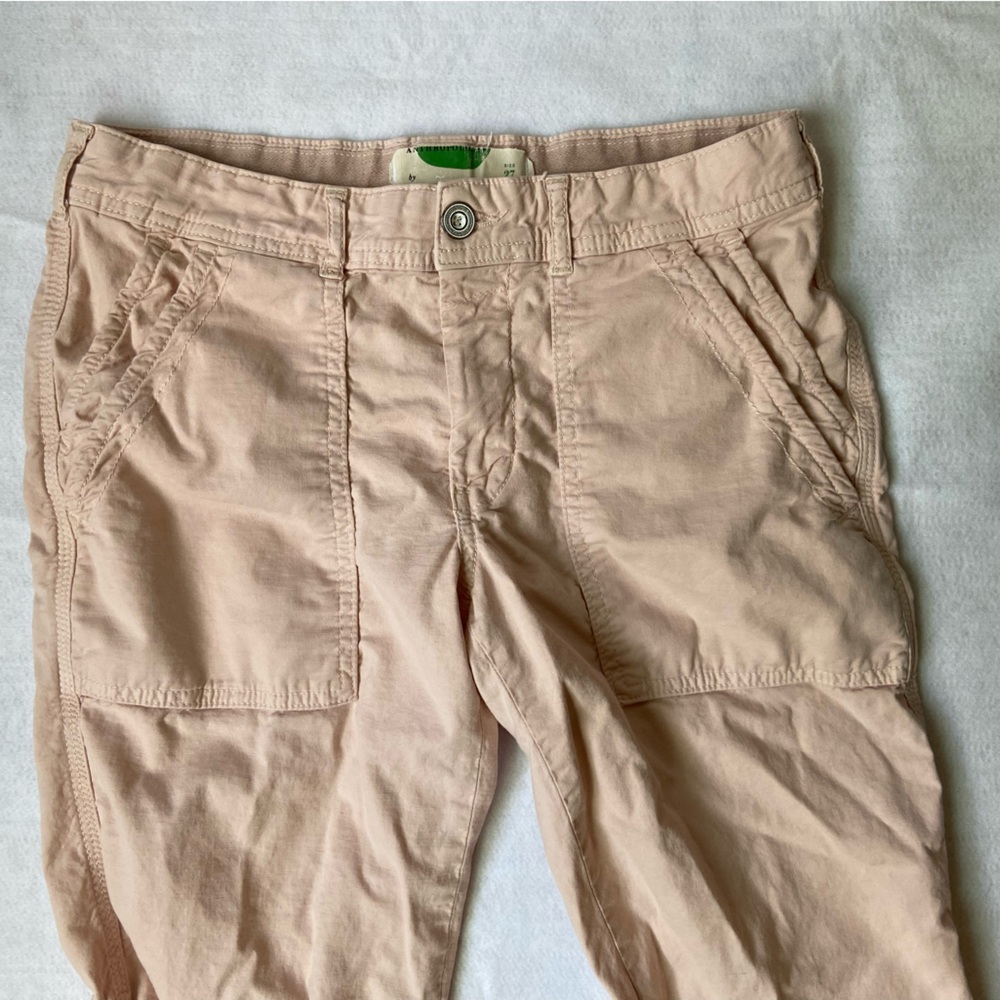 Anthropologie Women's Pink Cotton Chino Pants Sz‎ 27 Mid Rise Straight Leg - Picture 5 of 7